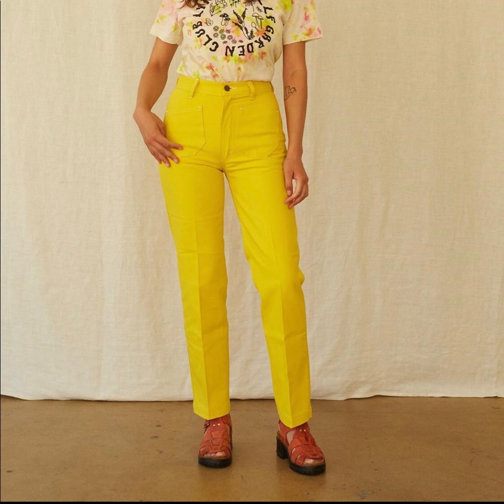 Lykke Wullf Ranch Pant in Sulphur